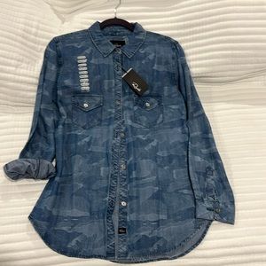 Rails camouflage denim shirt medium never worn with tags
